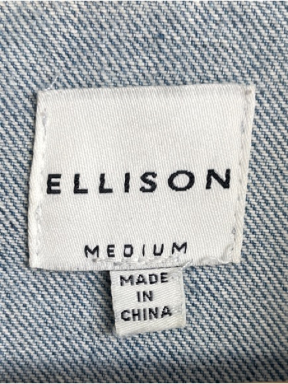 ELLISON Light Blue Distressed Denim Jean Trucker’s Jacket • Medium - Picture 2 of 16